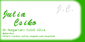 julia csiko business card